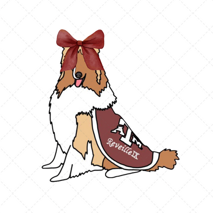 TX Aggies Dog Coquette Transfer