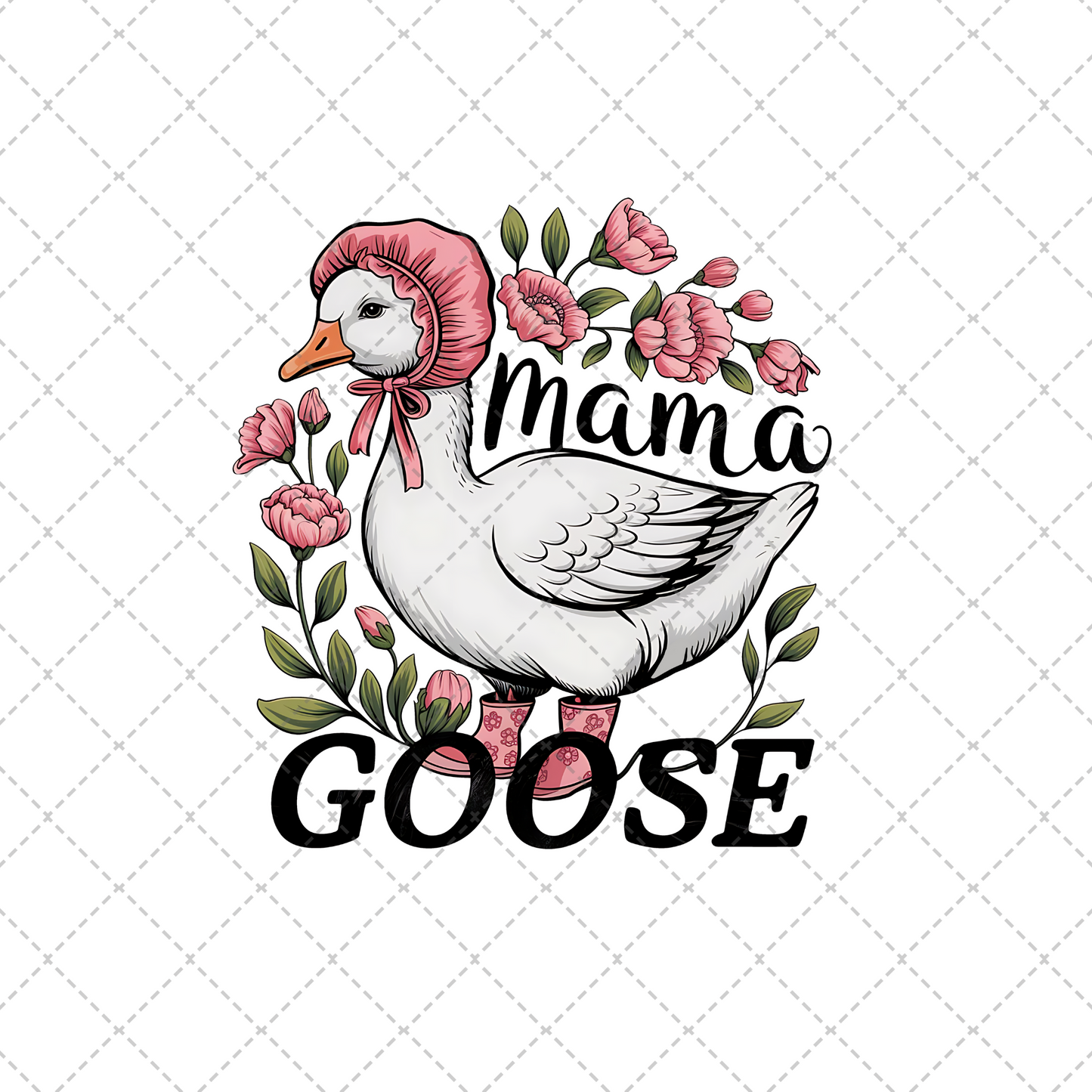 Mama Goose Floral Transfer