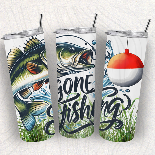 Gone Fishing Tumbler Wrap Transfer