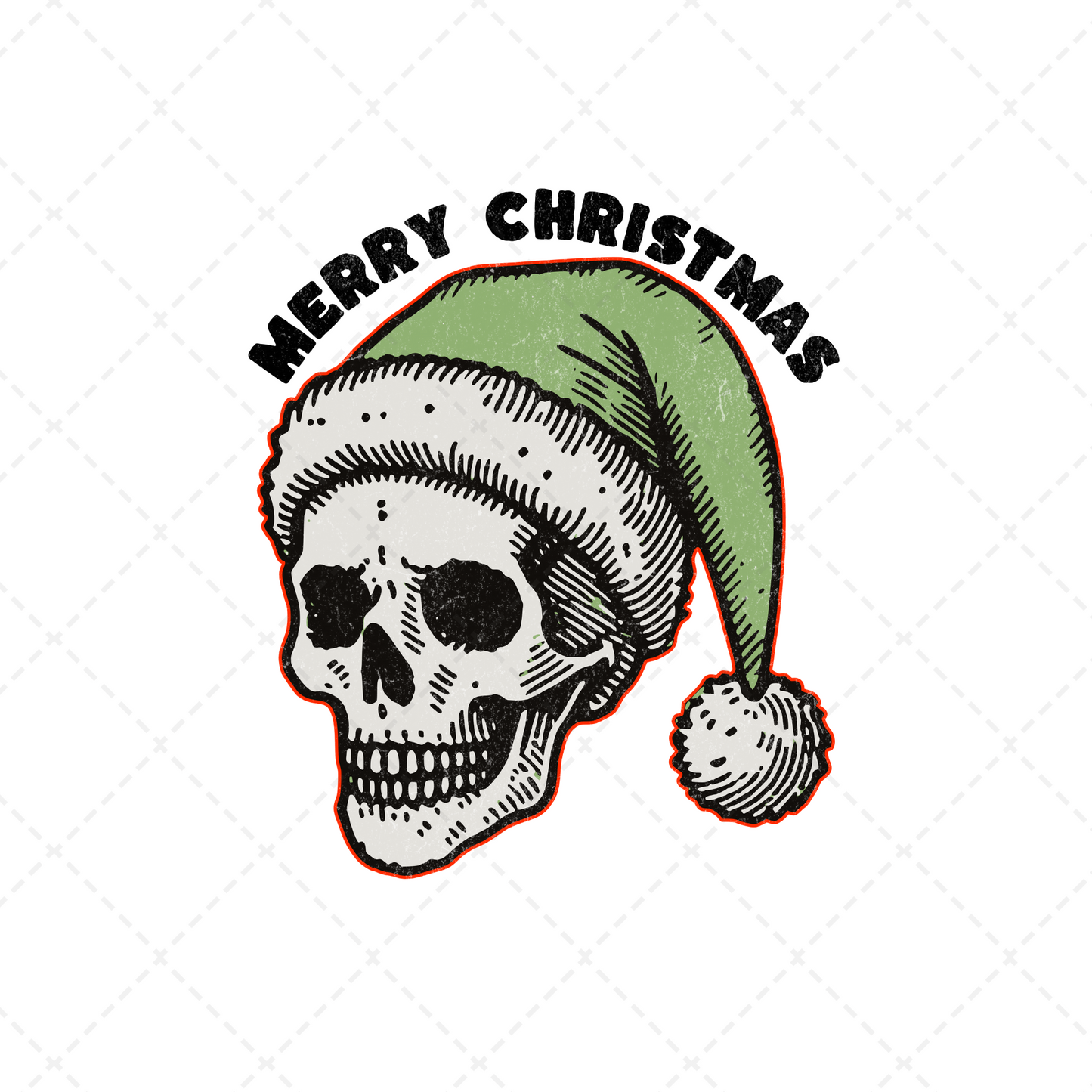 Merry Christmas Skelly Transfer