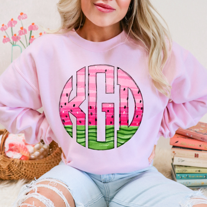Watermelon - Custom Monogram Transfer