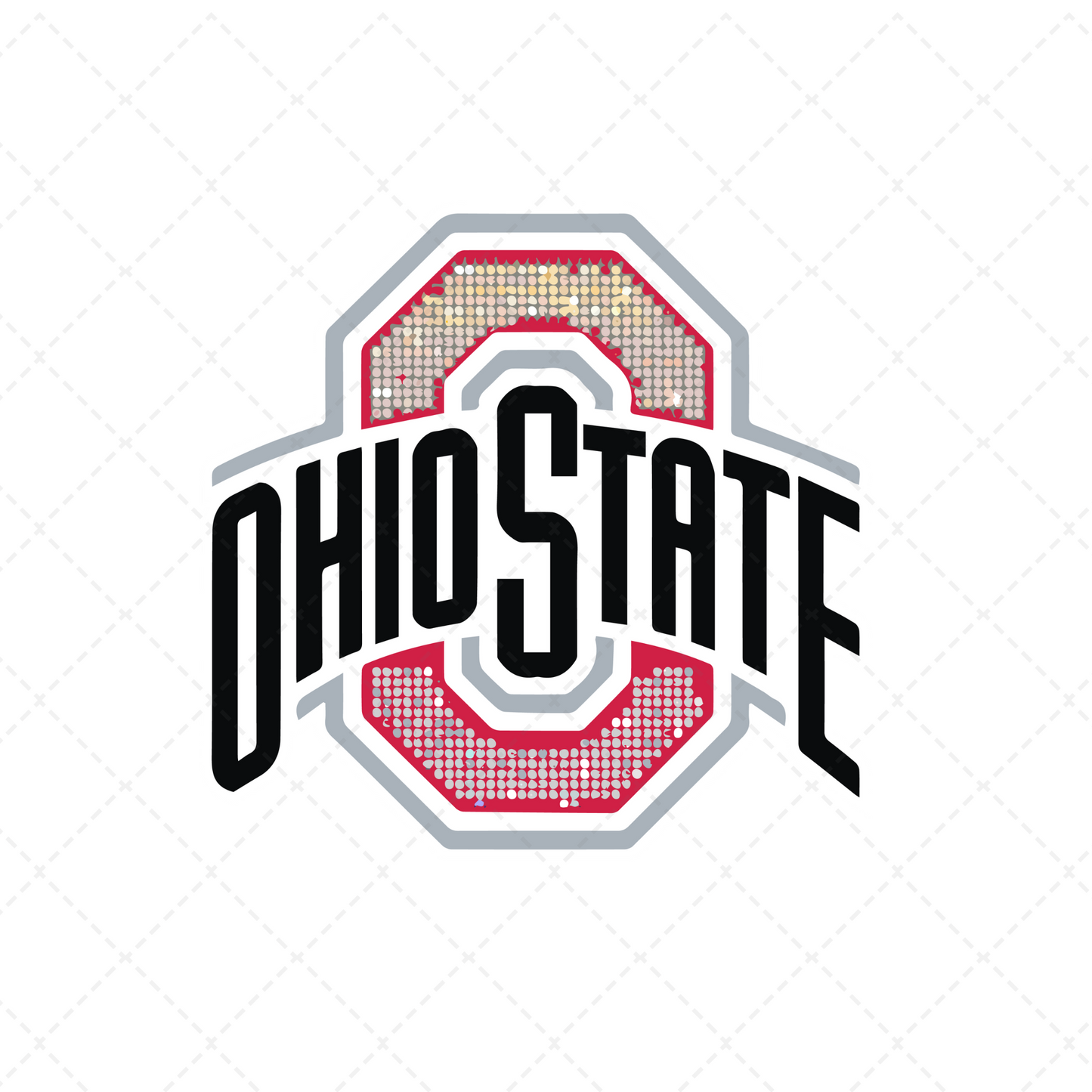 OH State Buckeyes Rhinestone Transfer ** TWO PART* SOLD SEPARATELY**