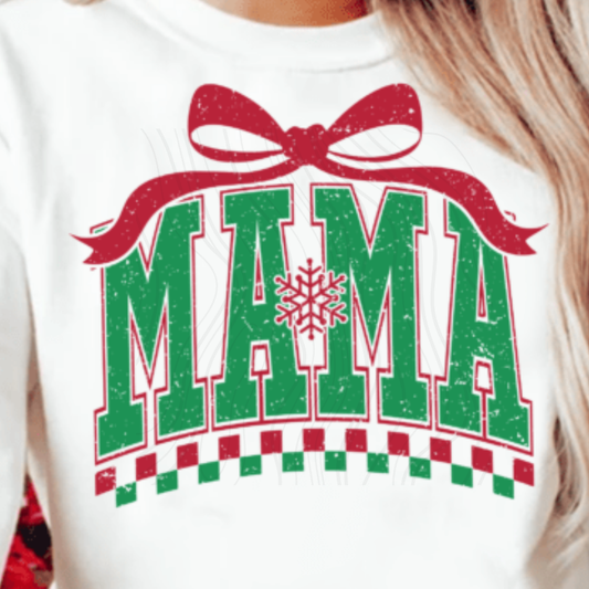 Mama Green & Red Coquette Transfer