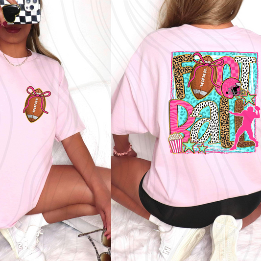 Preppy Football Transfer ** TWO PART* SOLD SEPARATELY**