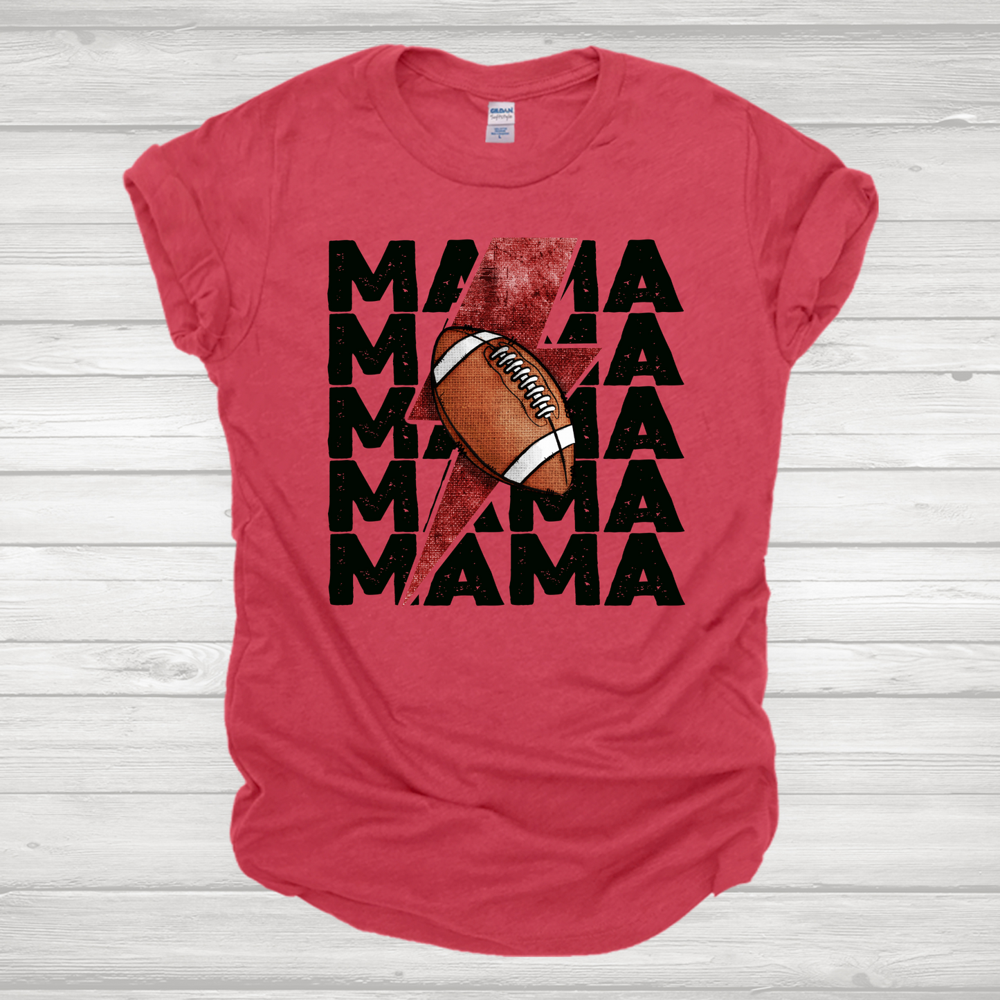 Football Mama Maroon Bolt Transfer