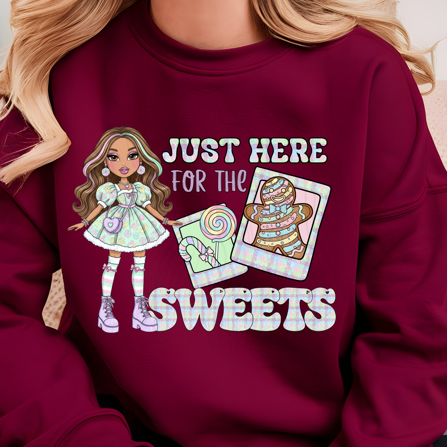 Just Here For The Sweets Transfer**SOLD SEPARATELY**