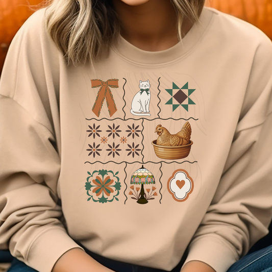 Vintage Floral Patterns Transfer