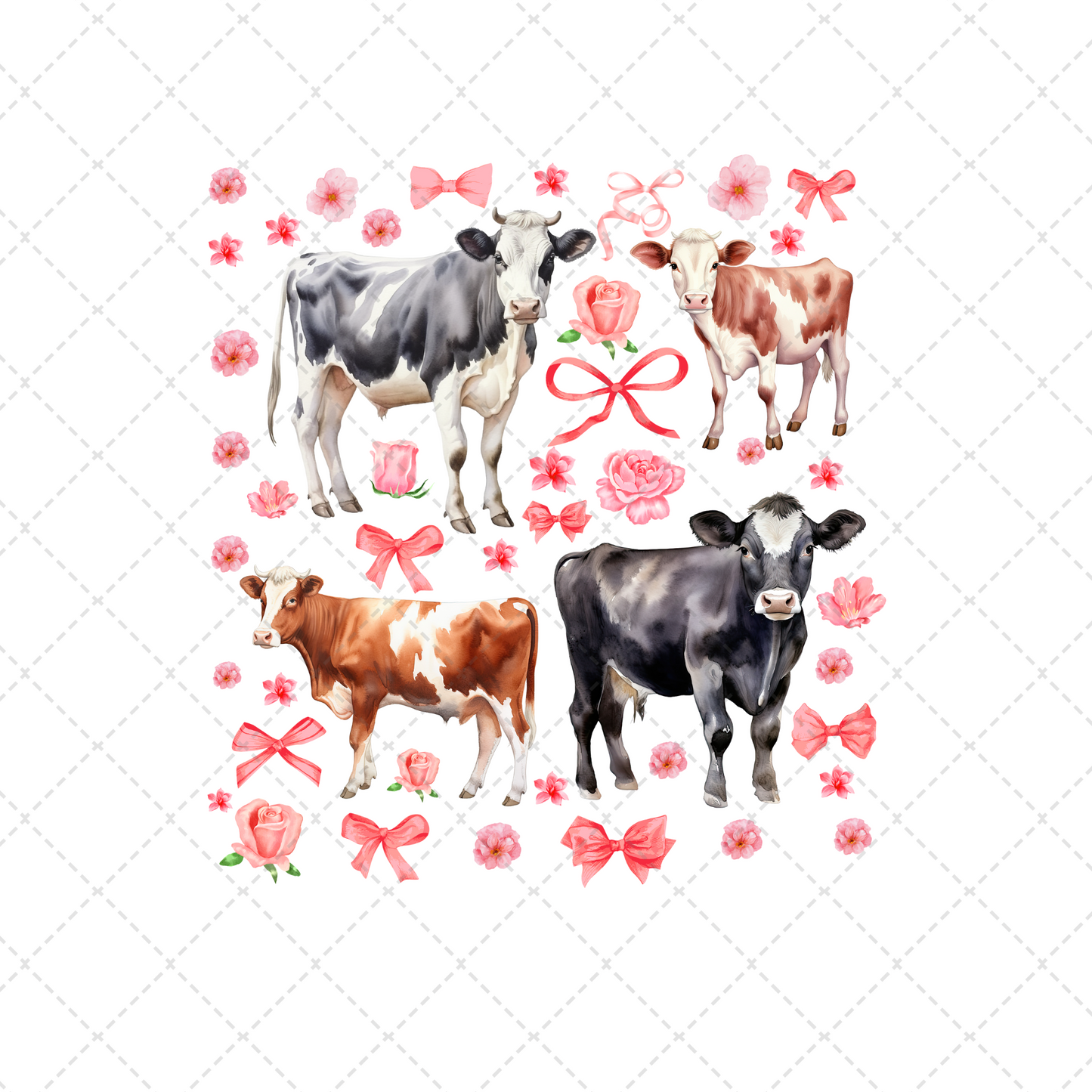 Coquette Cows Transfer