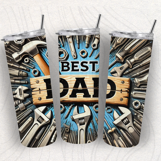 Best Dad Tumbler Wrap Transfer