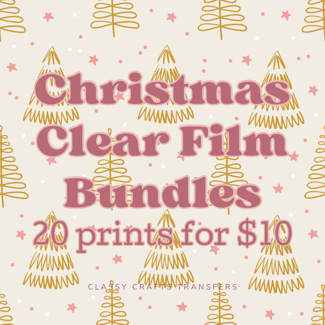 CHRISTMAS CLEAR FILM TRANSFER Grab Bag - COULD CONTAIN SOME OF THE SAME TRANSFERS!