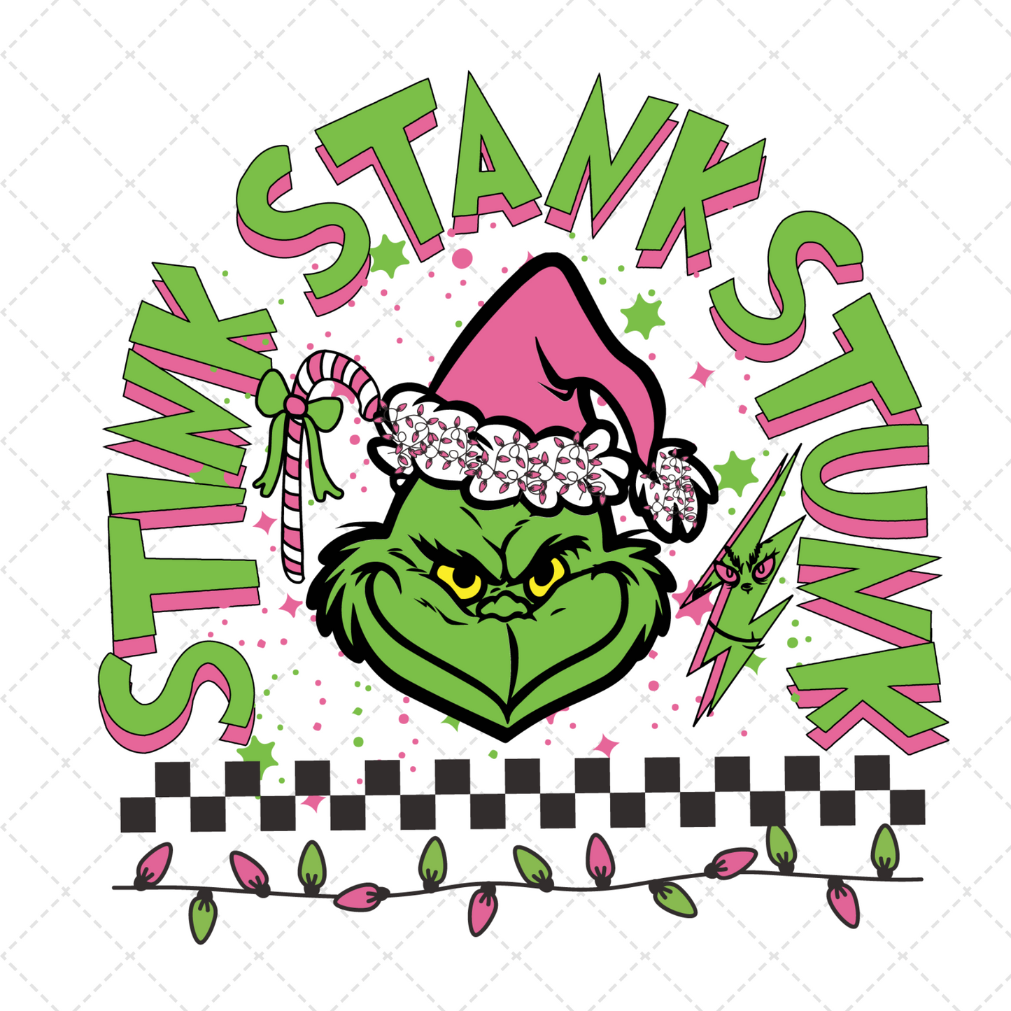 Stink Stank Stunk Pink Gman Transfers ** TWO PART* SOLD SEPARATELY**