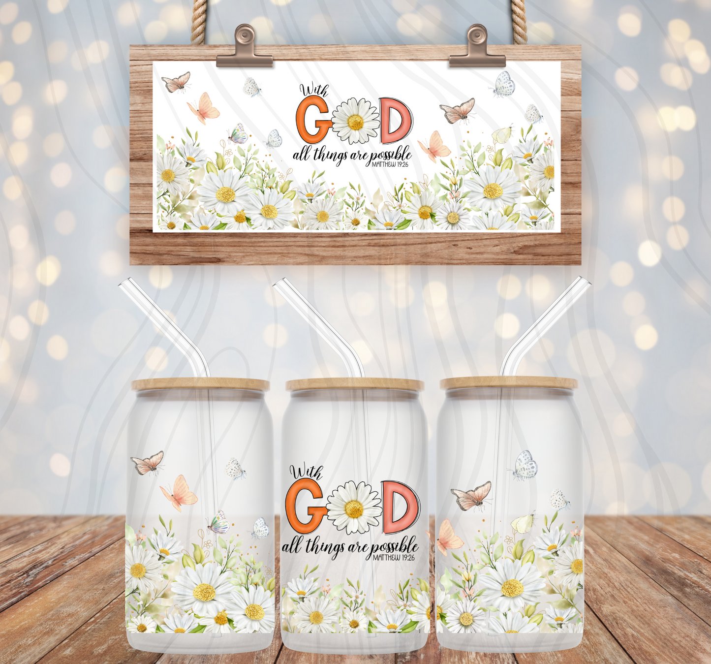 All Things Are Possible 16oz Libbey Wrap
