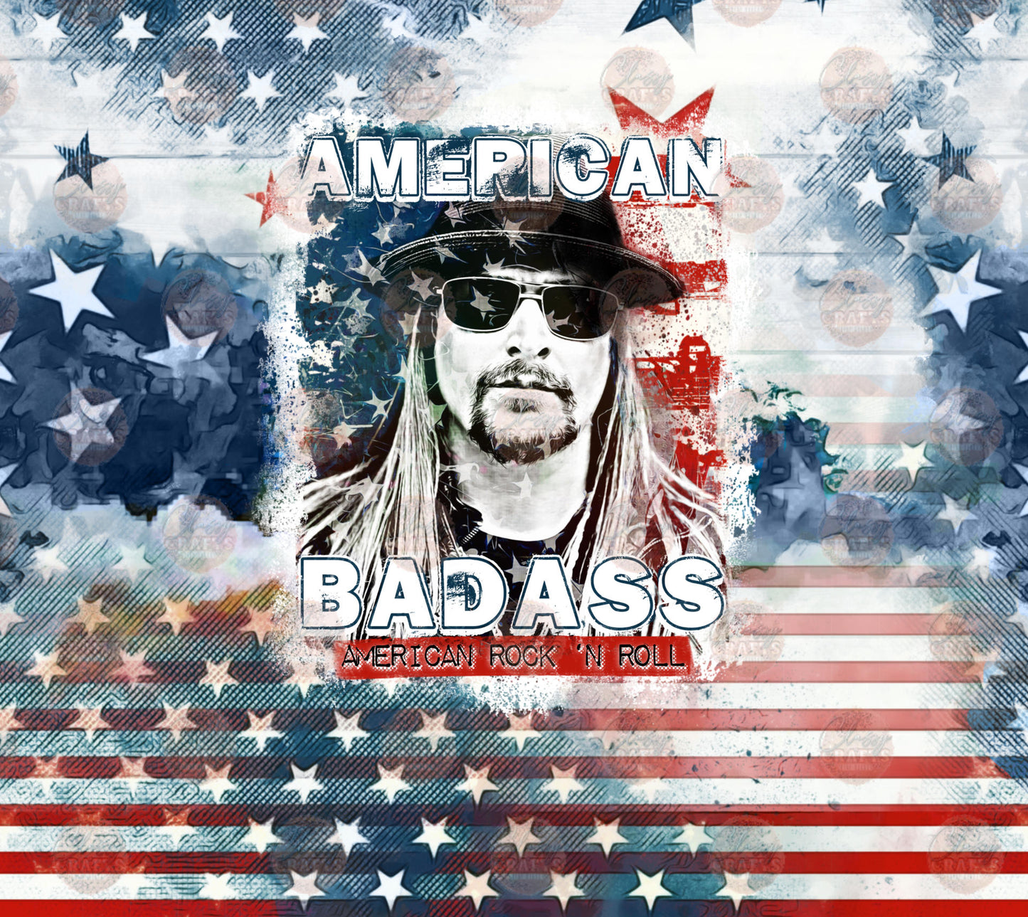 American Badass Tumbler Wrap - Sublimation Transfer