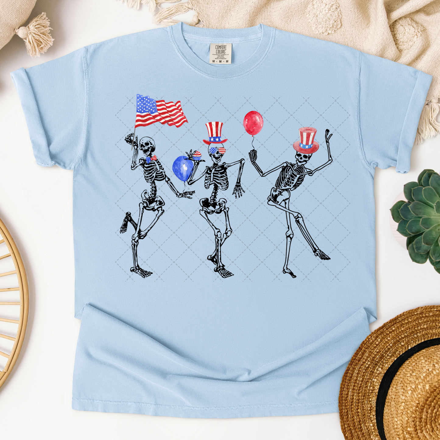 American Dancing Skeleton Design