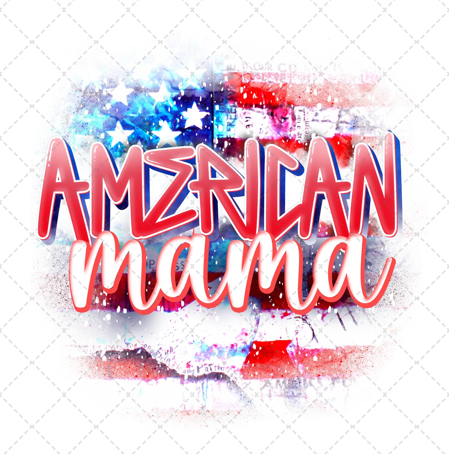 American Mama Retro Transfer