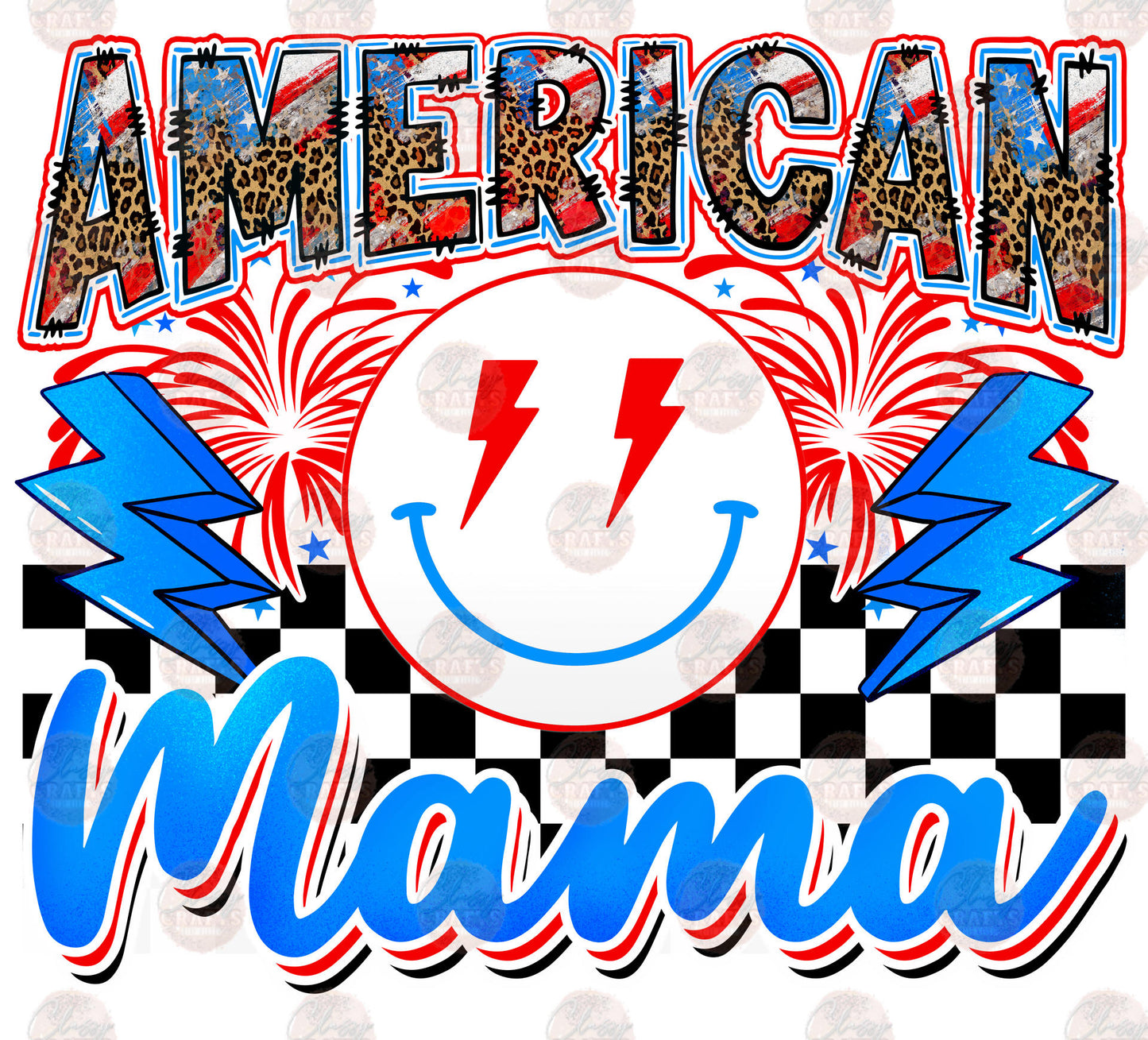 American Retro Mama Transfer
