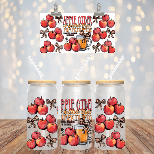 Apple Is Better 16oz Libbey Wrap Transfer