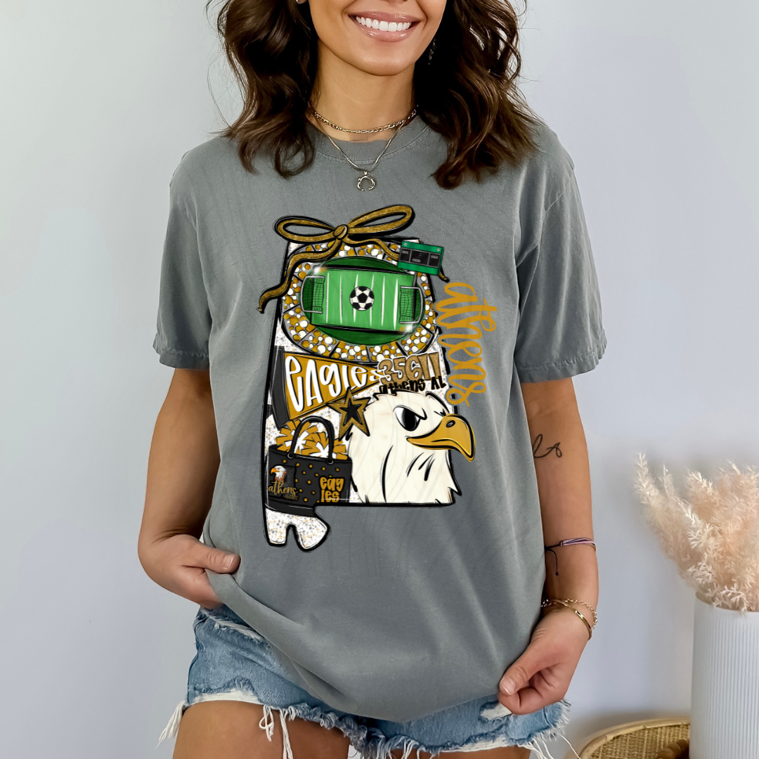 Athens Eagles Soccer Game Day Coquette Transfer