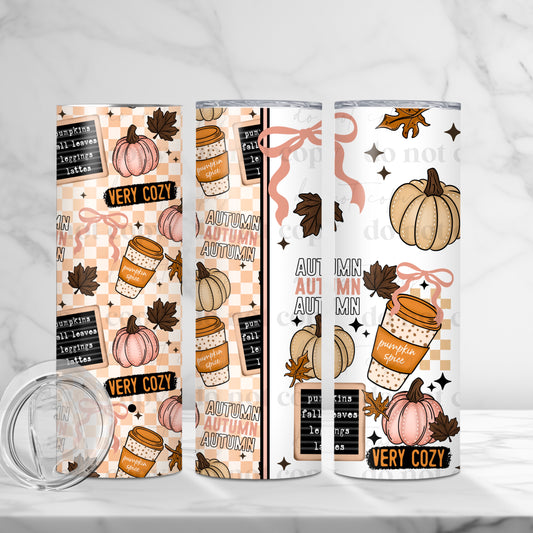 Autumn Collage Tumbler Transfer