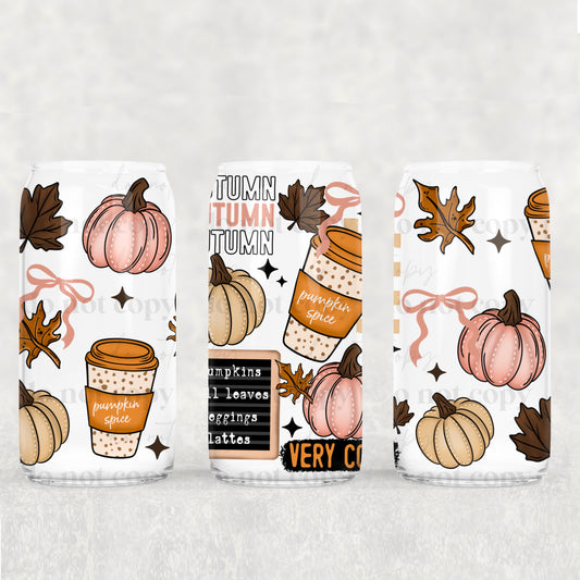 Autumn Collage 16oz Libbey Wrap Transfer