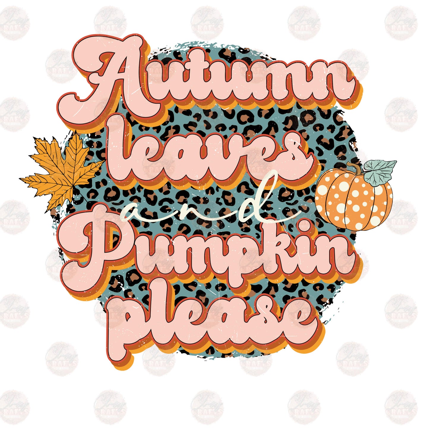 Autumn Leaves & Pumpkins Please Transfer