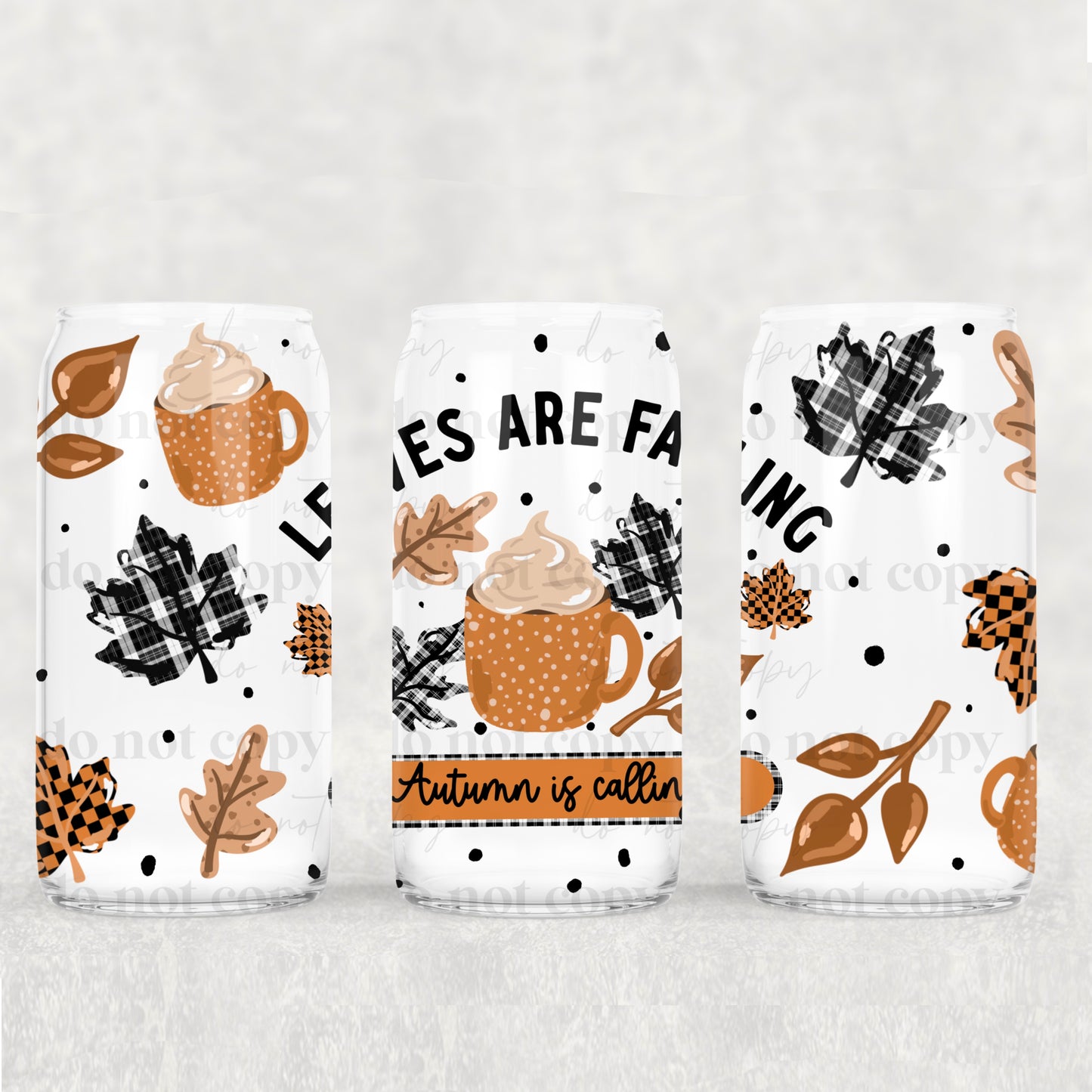Autumn is Calling 16oz Libbey Wrap Transfer