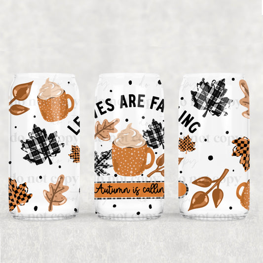 Autumn is Calling 16oz Libbey Wrap Transfer