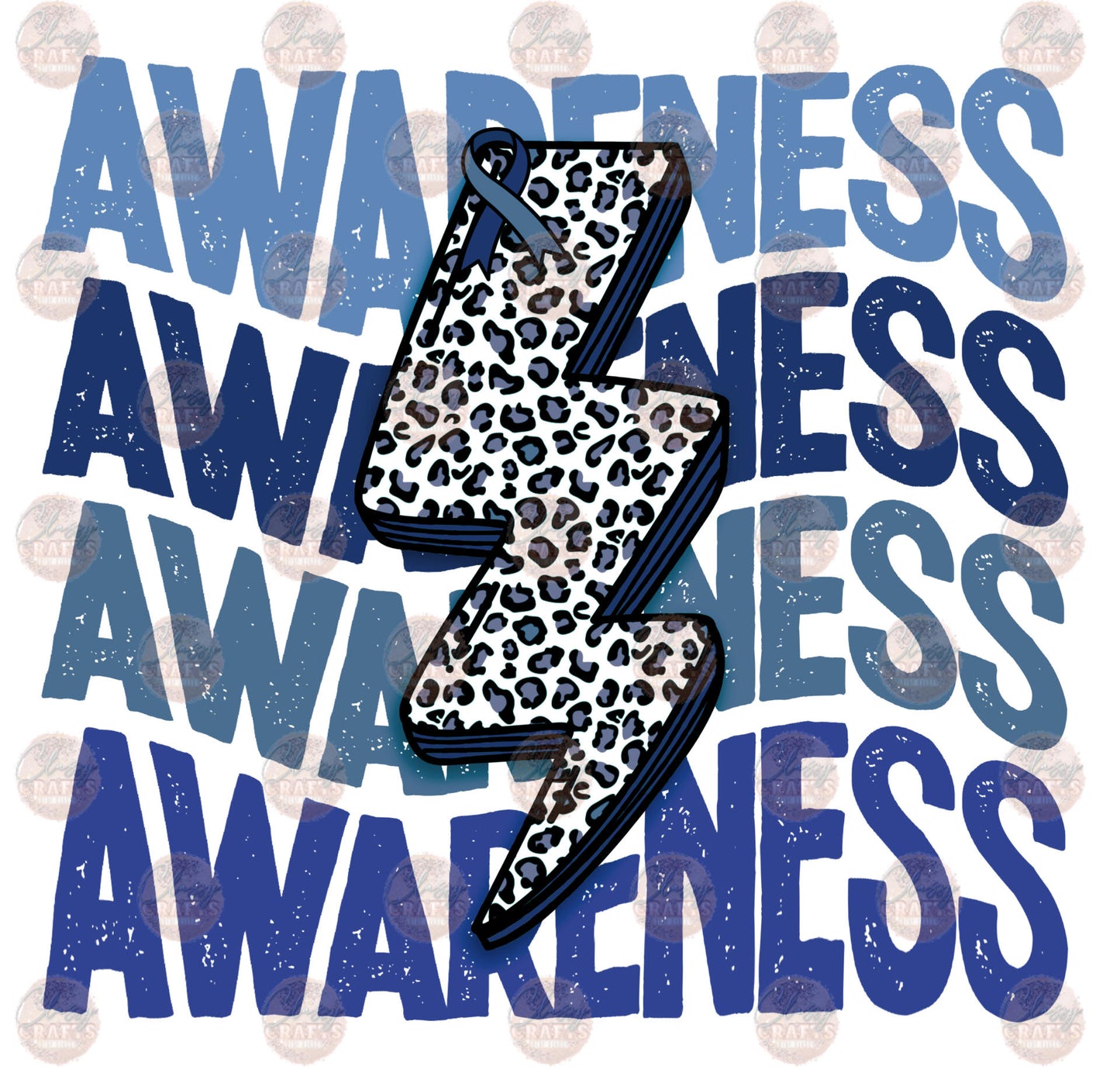 Awareness Bolt Colon Cancer - Sublimation Transfer