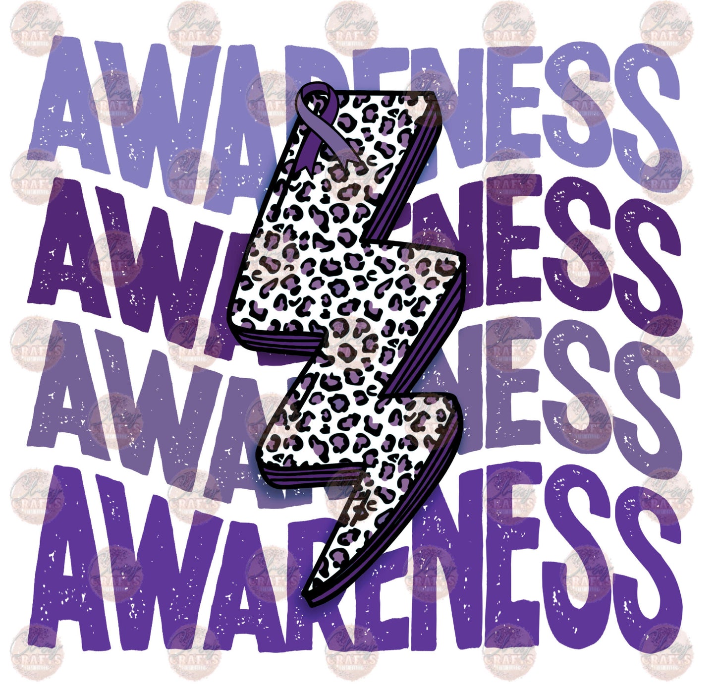 Awareness Bolt Pancreatic Cancer - Sublimation Transfer