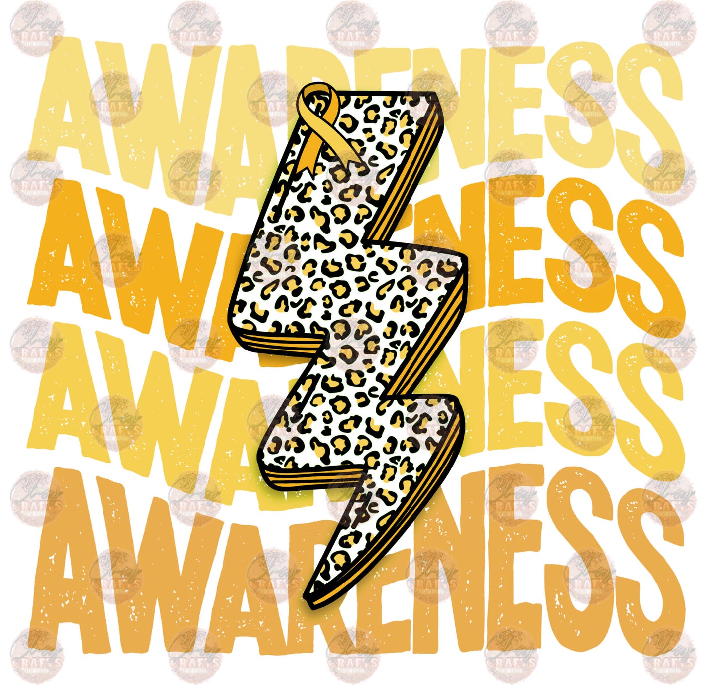 Awareness Bolt Pediatric Cancer Transfer