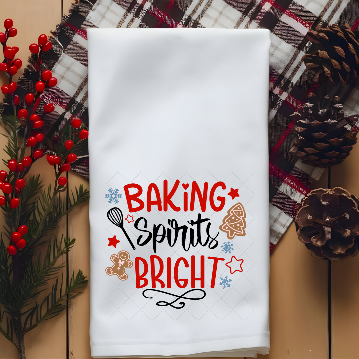 Baking Spirits Bright Tea Towel Transfer