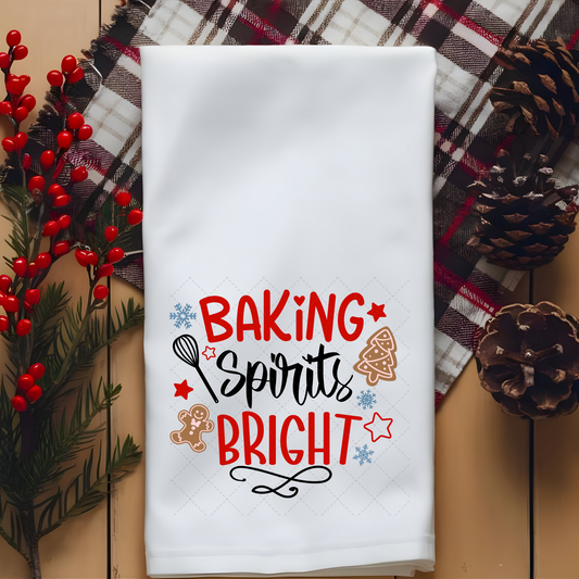 Baking Spirits Bright Tea Towel Transfer