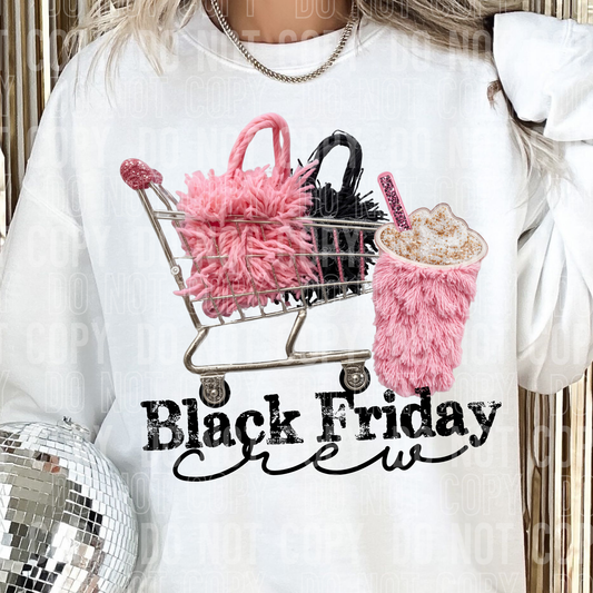 BLACK FRIDAY CREW FAUX YARN TRANSFER