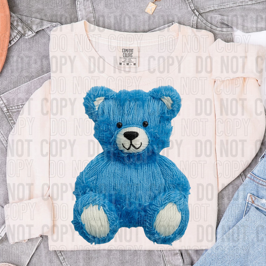 BLUE BEAR FAUX YARN TRANSFER