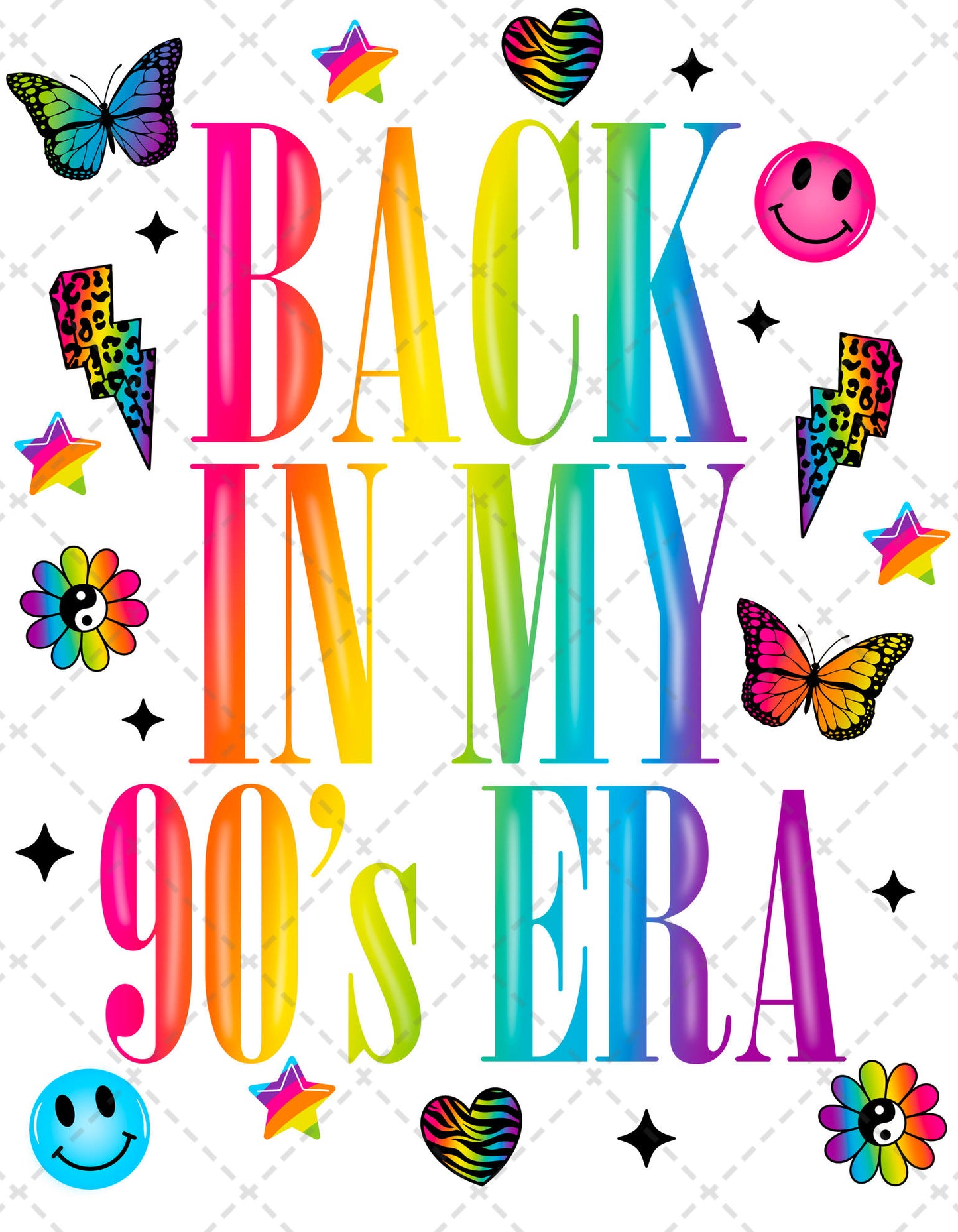Back In My 90s Era Colorful **TWO PART* SOLD SEPARATELY** Transfer