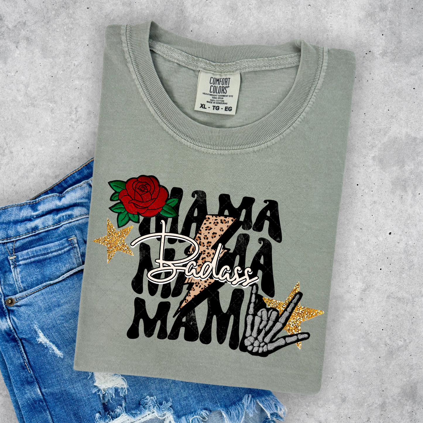 Bada** Mama Faux Patch Transfer