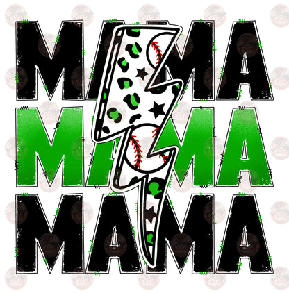 Baseball Mama Green Transfer