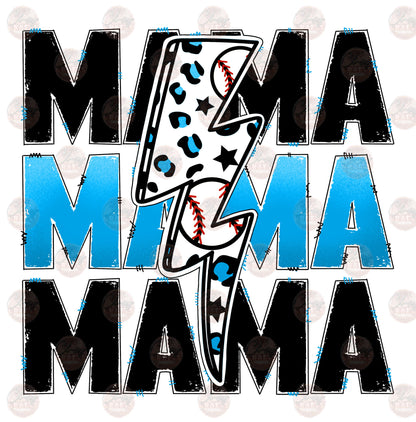 Baseball Light Blue Transfer