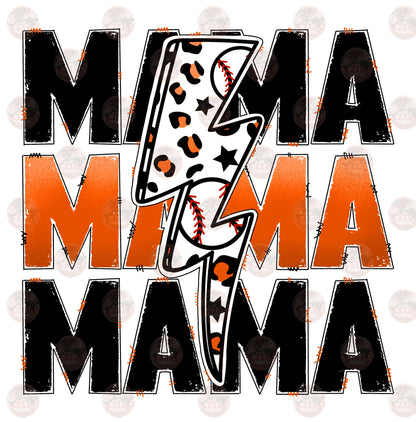 Baseball Mama Orange Transfer