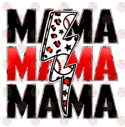 Baseball Mama Red Transfer
