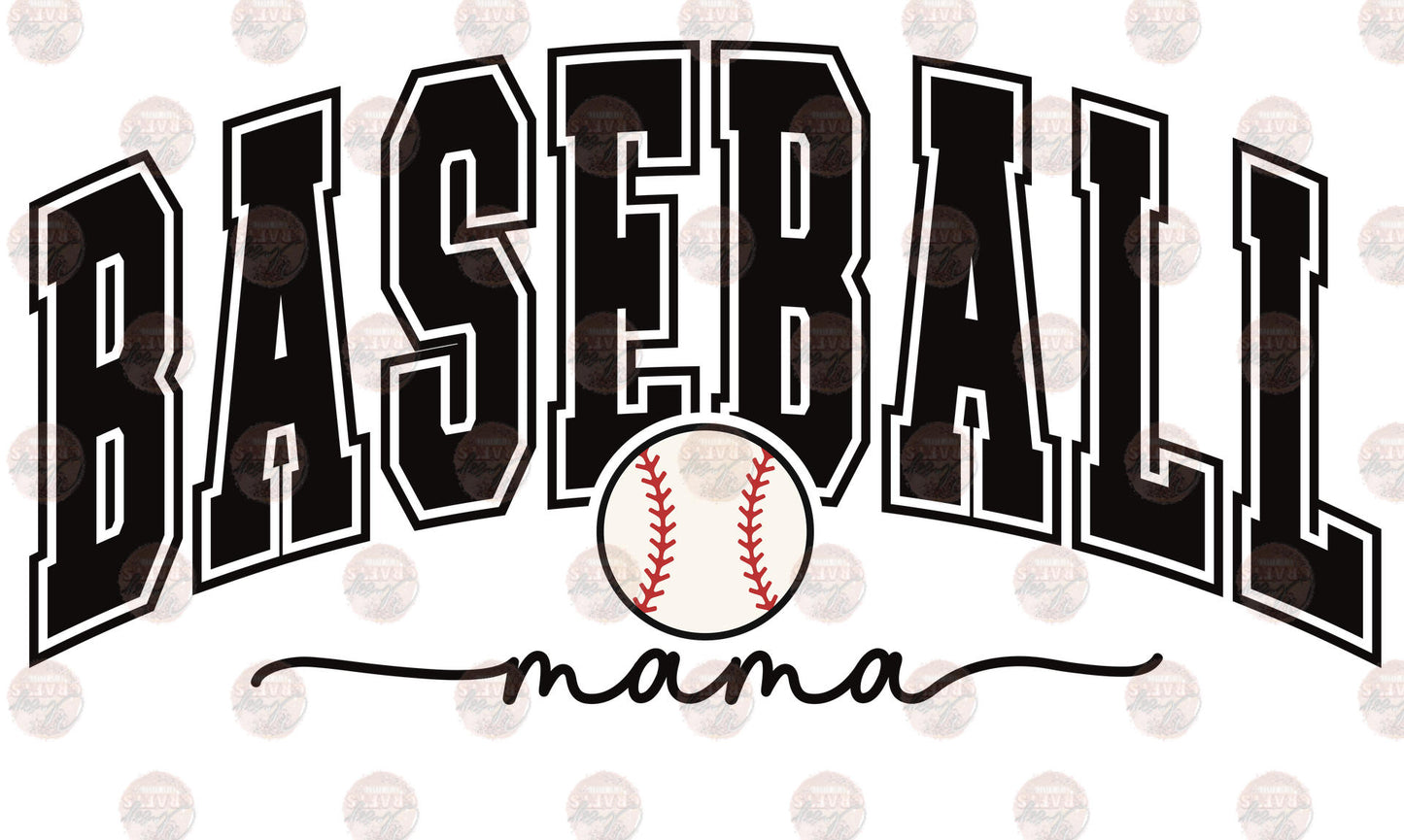 Baseball Mama Black Transfer