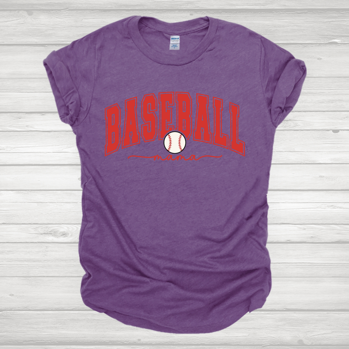 Baseball Mama Red Transfer