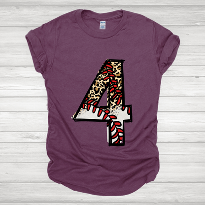 Baseball Number 4 Transfer