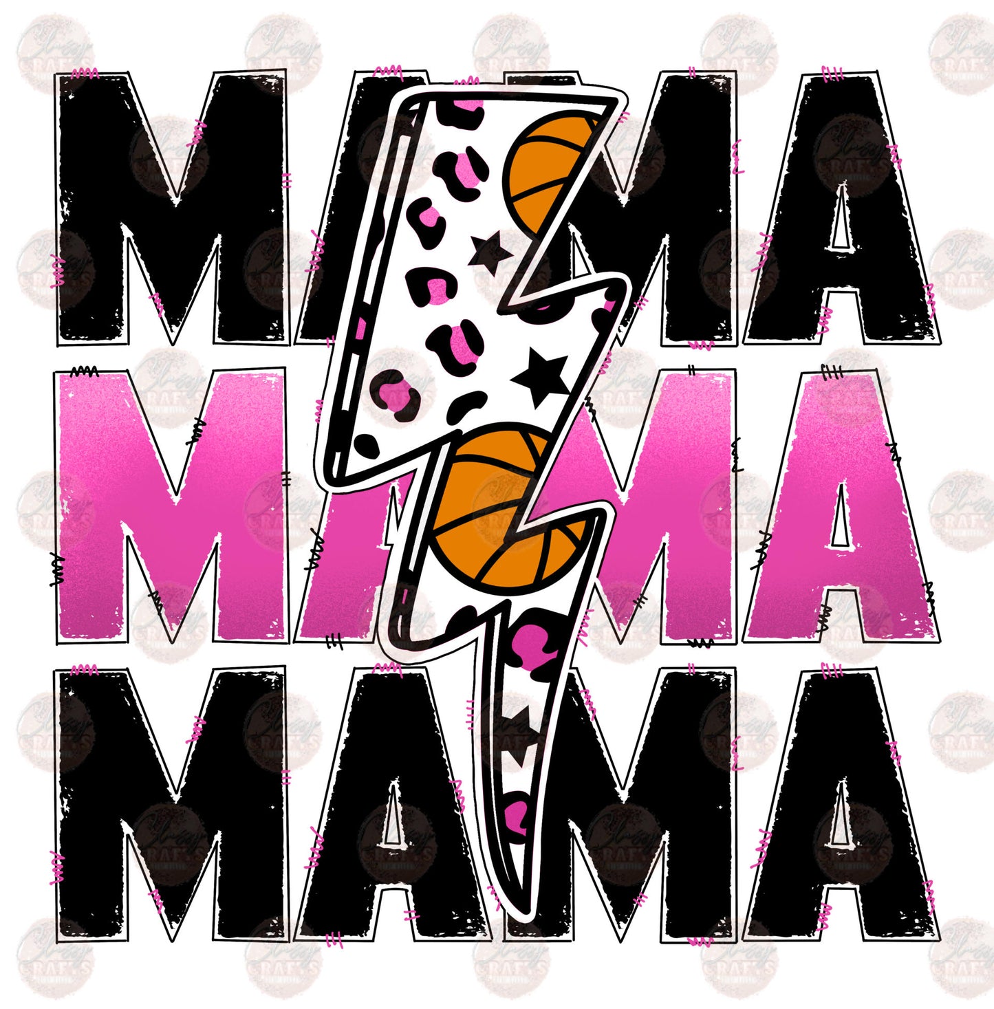 Basketball Mama Pink Transfer