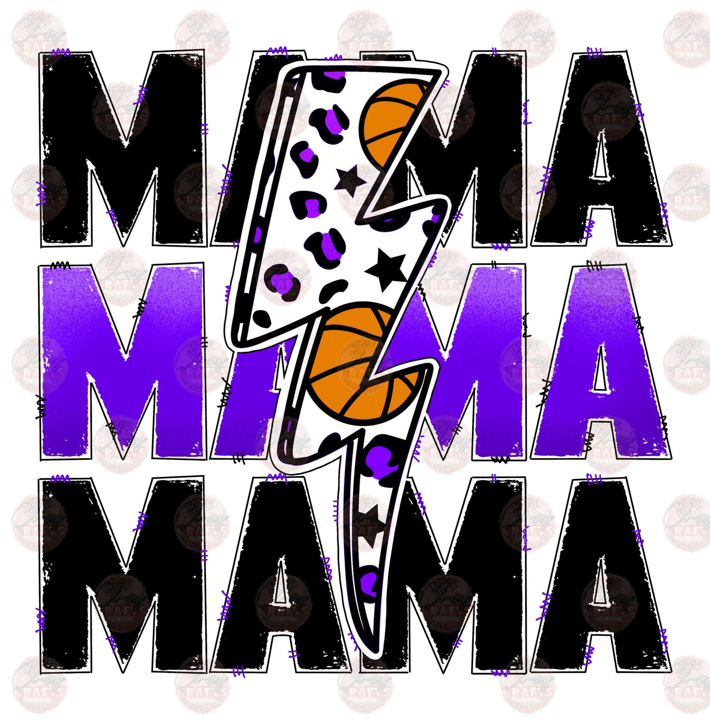Basketball Mama Purple Transfer