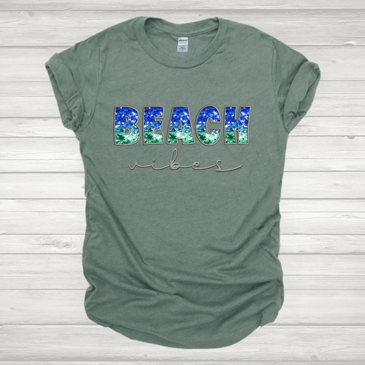 Beach-Vibes blue and green Transfer
