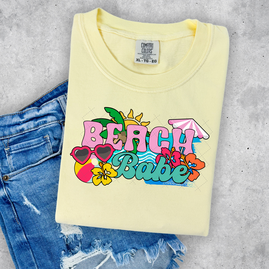 Beach Babe Faux Patch Transfer