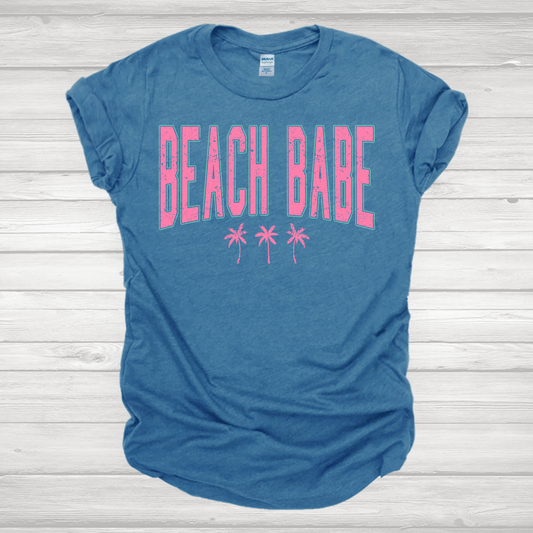 Beach Babe in Grunge Transfer