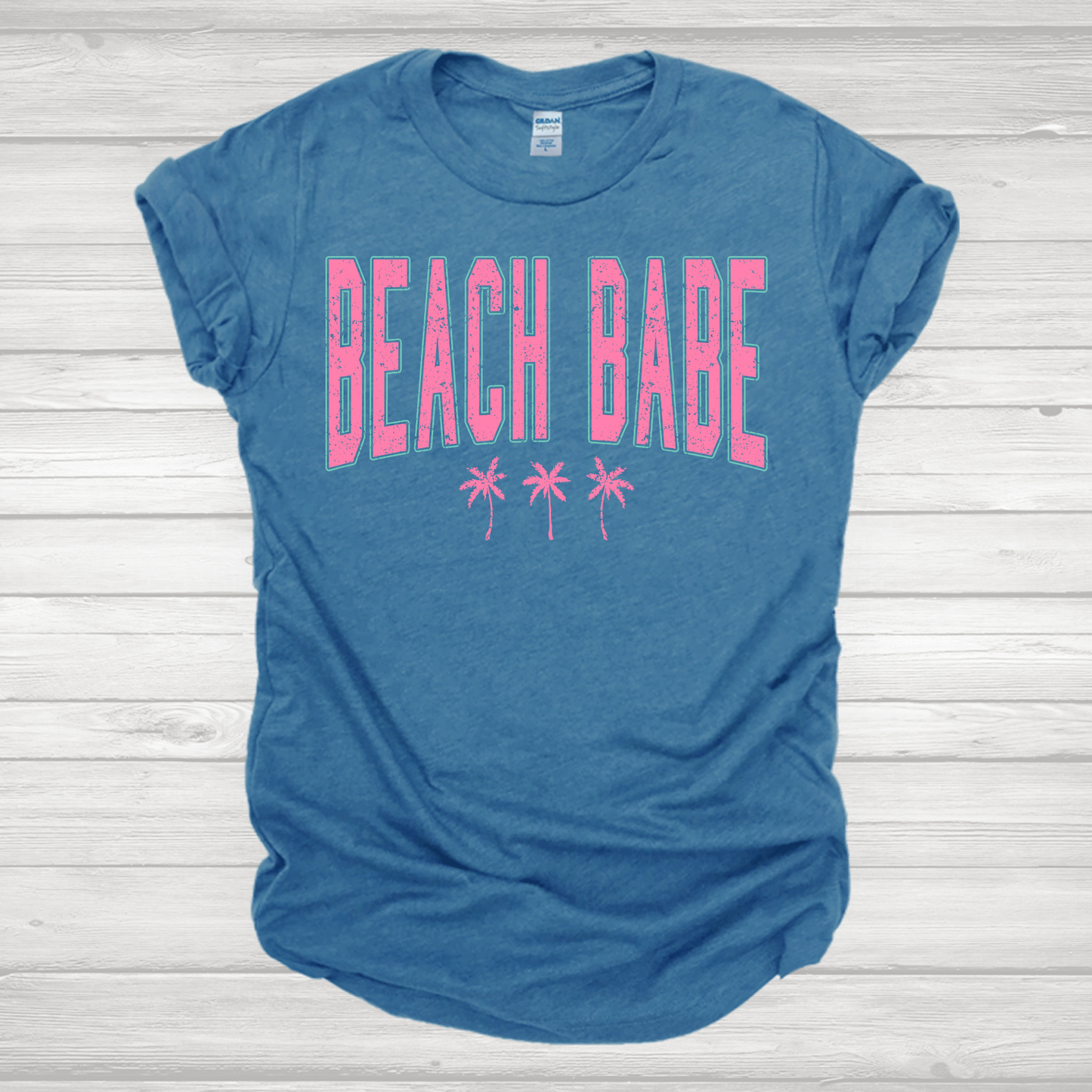 Beach Babe Pink Palms Transfer