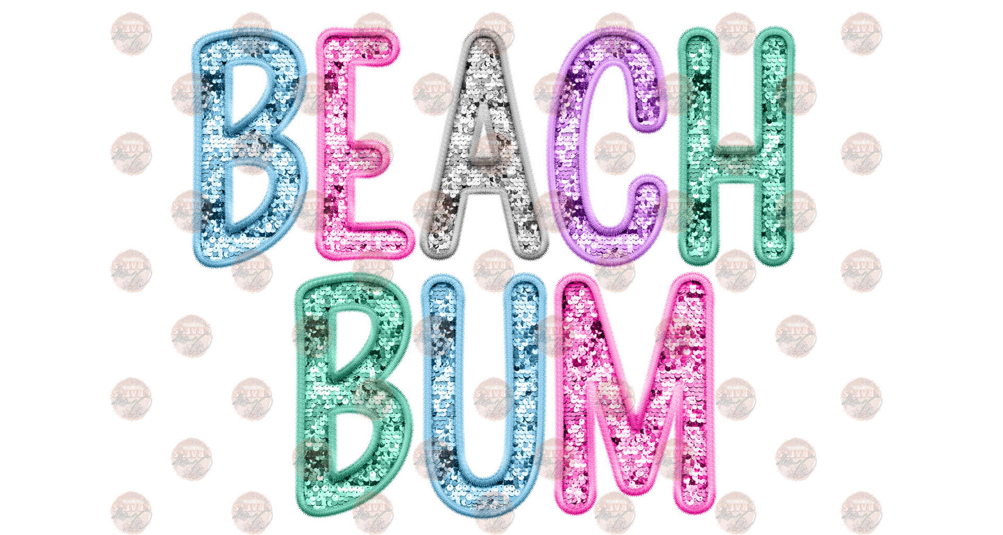 Beach Bum Multi-Colored Transfer